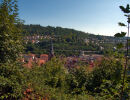 Blick &uuml;ber Calw, mit Stadtkirche und Bahnhofsturm